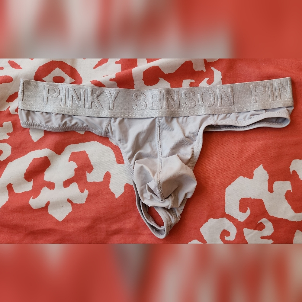 Men Used Pinky Senson Gray Thong